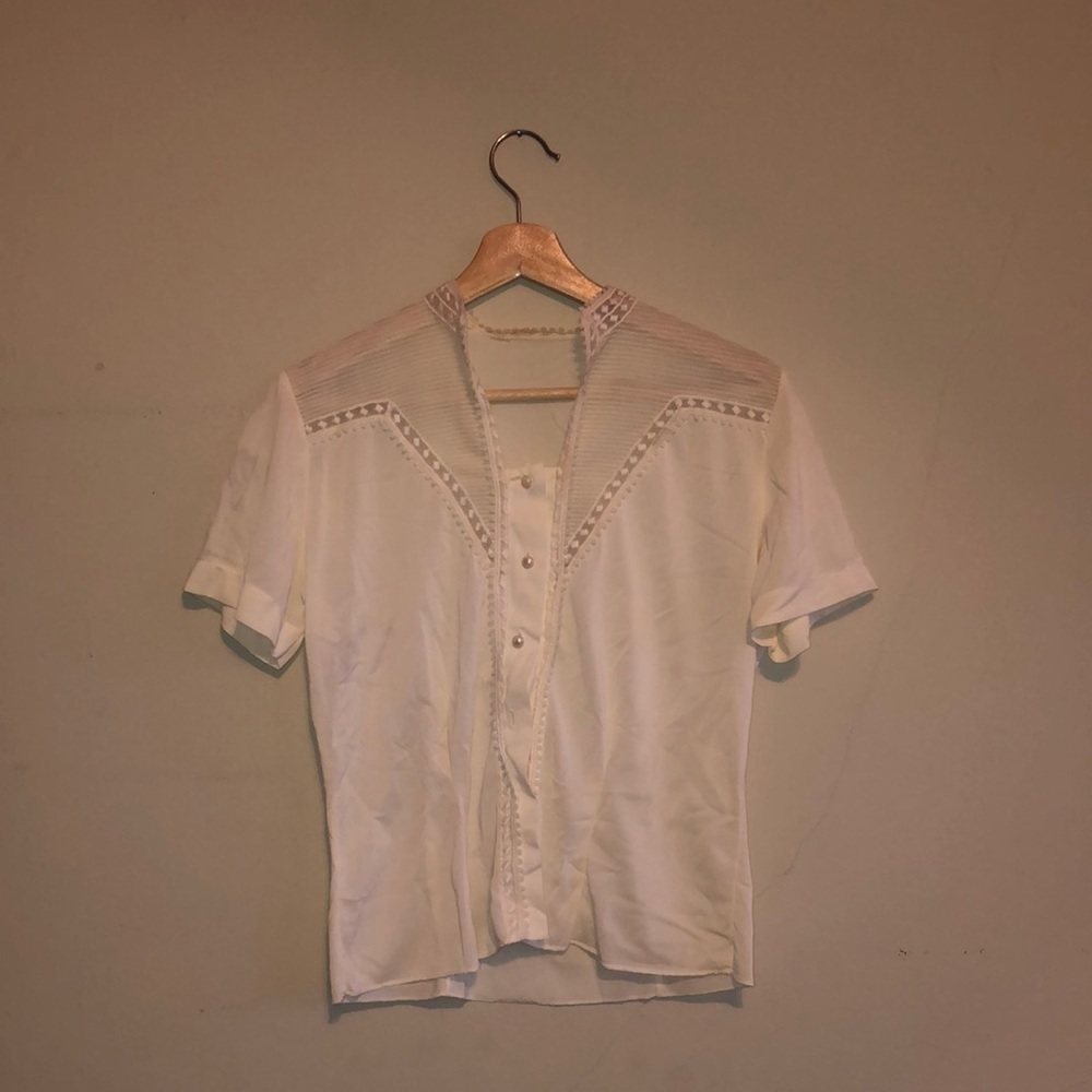 Vintage blouse with pearl buttons